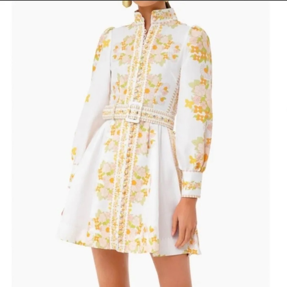 Beulah London Leila Floral Retro Dress Button Up- Size Small